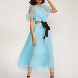 Cynthia Rowley Clara Blue Organza Dress
